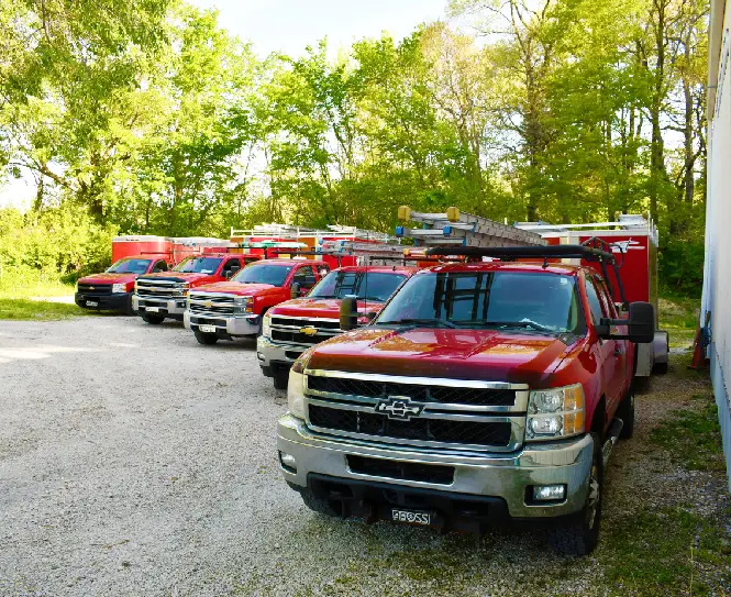 Gutter Masters Fleet of Trucks