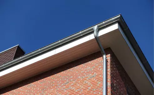The corner of a home with Gutters in East Peoria IL